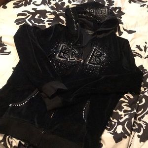 Bcbg velvet velour hoodie